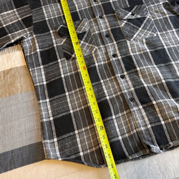 Field & Stream Casual Button Down Mens XL Gray Plaid Rugged Flannel Shacket - Picture 5 of 5